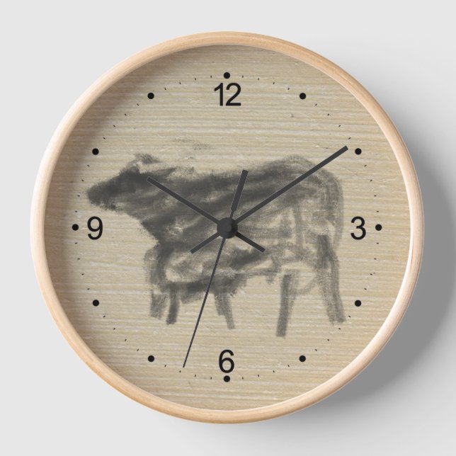 Mother Buffalo and her cub Chinese Ox Year WC Clock (Front)