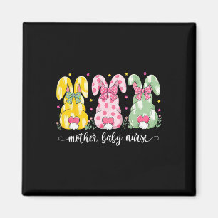 Mother Byby Bunny Easter Day Cute Rabbit Family Ma Magnet