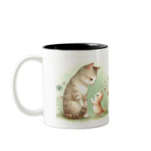 Mother Cat and Kitten: A Heartwarming Moment Mug