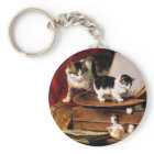 Mother Cat and Kittens on Table