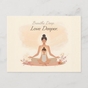Mother & Child Meditation Serenity Art Postcard