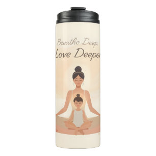 Mother & Child Meditation Serenity Art Thermal Tumbler