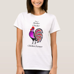 Mother Clucker Chicken Farmer Purple Hen ww3 T-Shirt