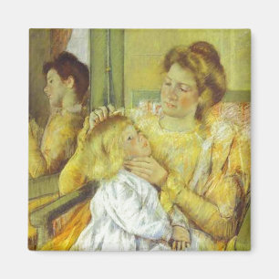 Mother Combing Her Child's Hair. 1901, Mary Cassat Magnet