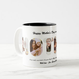Mother Custom Word Photo Collage Mother's Day Two-Tone Coffee Mug