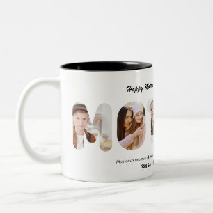 Mother Custom Word Photo Collage Mother's Day Two-Tone Coffee Mug