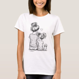Mother & Daughter A-Line Art ShirterFamily Bond T-Shirt
