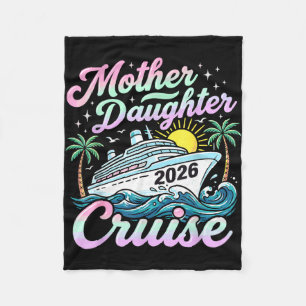Mother daughter cruise 2026 family cruising fleece blanket