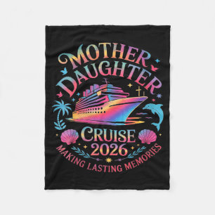 Mother daughter cruise 2026 vacation trip matching fleece blanket