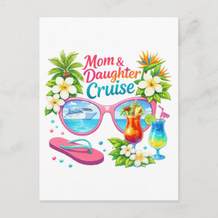 Mother Daughter Cruise Tropical Vacation Holiday Postcard