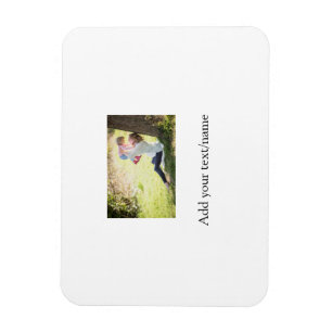 Mother daughter family photo add name picture text magnet