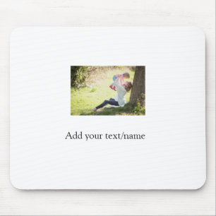 Mother daughter family photo add name picture text mouse pad