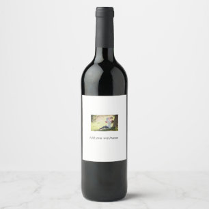 Mother daughter family photo add name picture text wine label