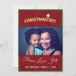 Mother Daughter Family Photo Christmas Personalise Card