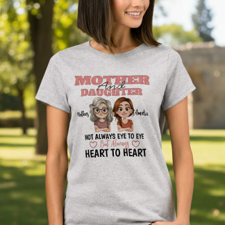Mother Daughter Illustration Love Across Distance T-Shirt