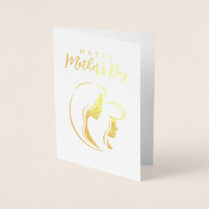 Mother & Daughter   Illustration   Mother's Day Foil Card