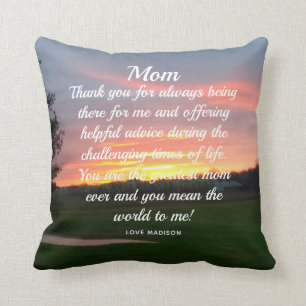 Mother Daughter Love Letter Sunset Personalised Cushion