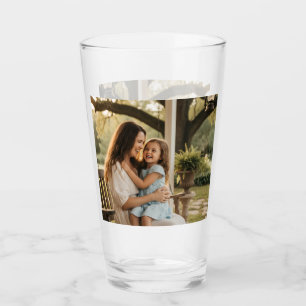 Mother daughter love photo mothers day family gift glass
