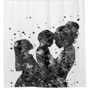 Mother daughter son Gift,Family Birthday Gift Idea Shower Curtain