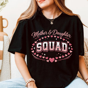Mother Daughter Squad Cute Matching Family Design T-Shirt