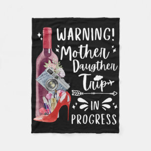 Mother Daughter Trip 2025 Family Mum Matching Vaca Fleece Blanket