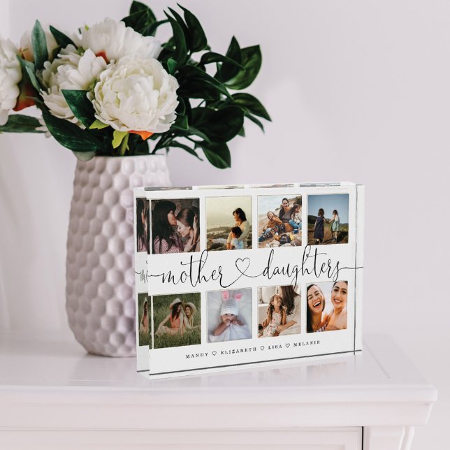 Mother Daughters Heart Script | Photo Grid Collage Block (Creator Uploaded)