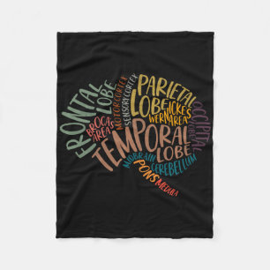 Mother Day Anatomy Of The Brain Nurse Brain Anatom Fleece Blanket