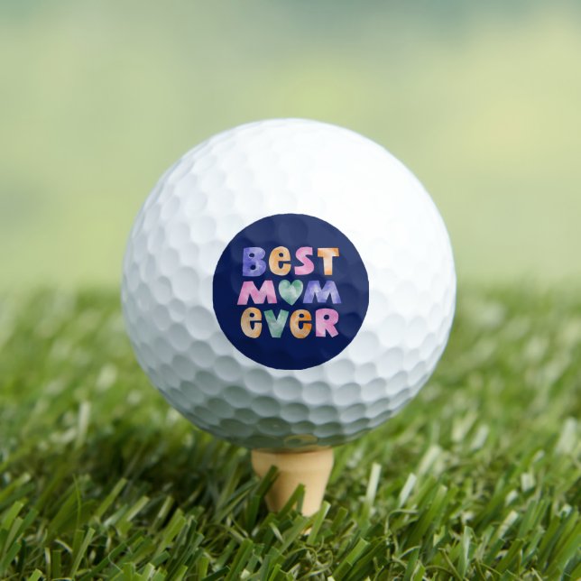 Mother Day Best Mum Ever Golf Balls (Insitu Tee)