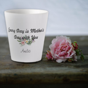 Mother day flower appreciation Latte Mug