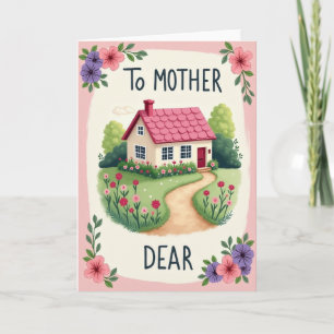 Mother Dear Cottage Scene Card