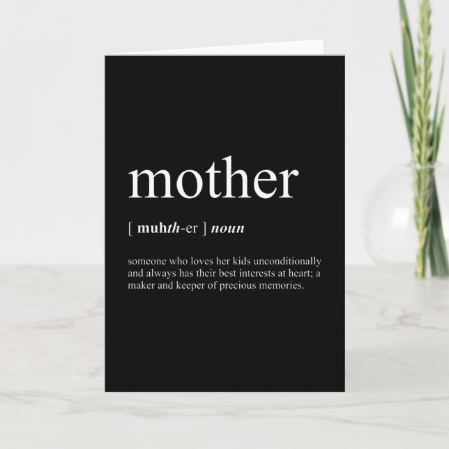 Mother Definition Black Card (Front)