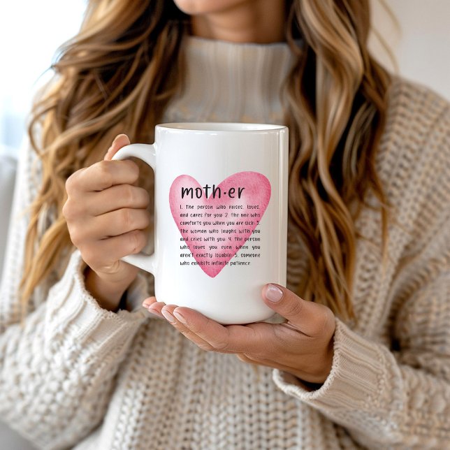 Mother Definition Coffee Mug with Pink Heart (Creator Uploaded)