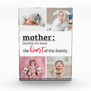 Mother definition heart of the family custom 4 photo block