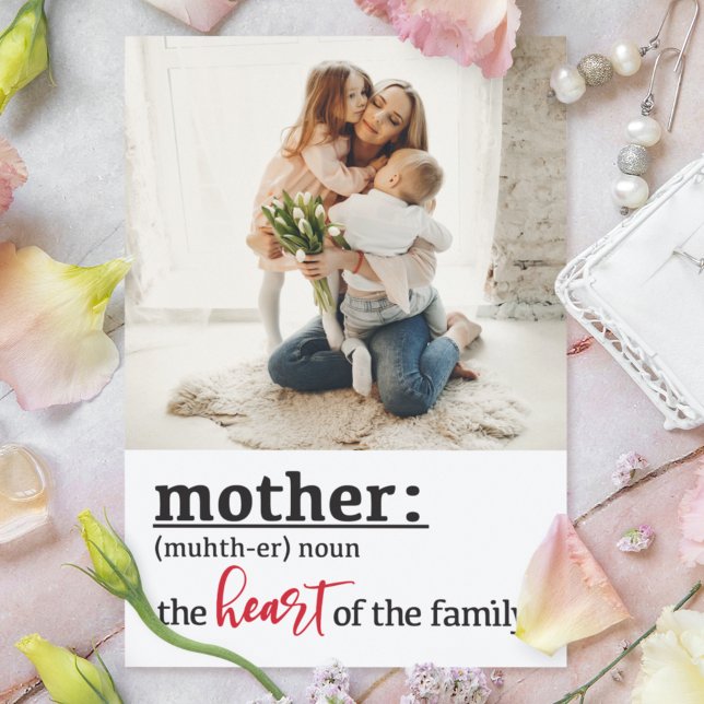 Mother definition heart of the family greeting card (Creator Uploaded)