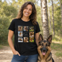 Mother dog mum photo collage black