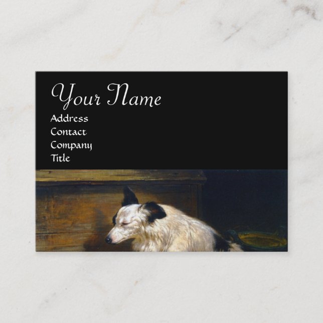 MOTHER DOG WITH DOGGIES BUSINESS CARD (Front)