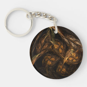 Mother Earth Abstract Art Key Ring