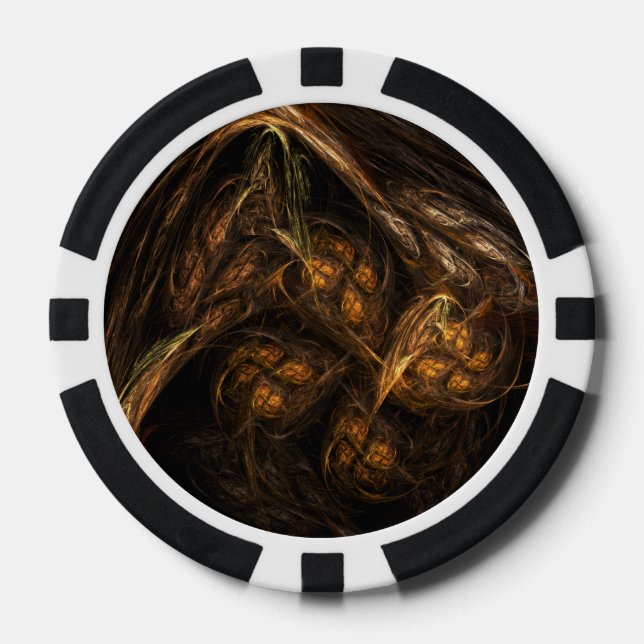 Mother Earth Abstract Art Poker Chips (Front)