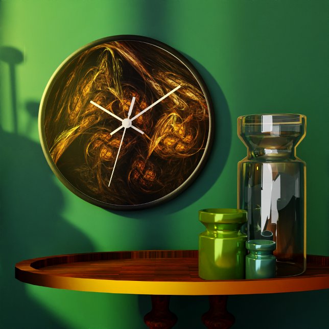 Mother Earth Abstract Art Round Large Clock (Mother Earth Abstract Art Round Clock)