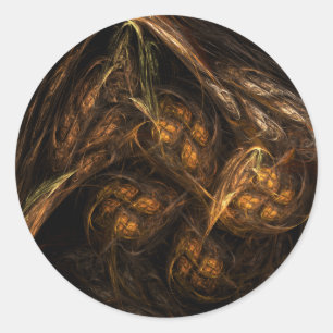 Mother Earth Abstract Art Round Sticker