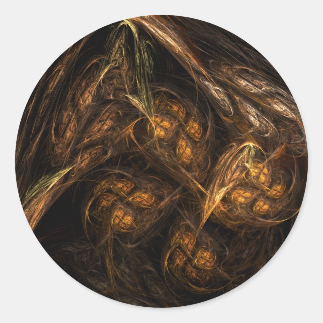 Mother Earth Abstract Art Round Sticker (Front)