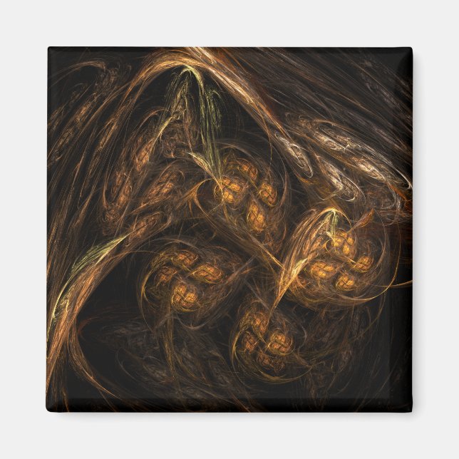 Mother Earth Abstract Art Square Magnet (Front)