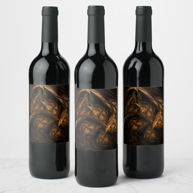 Mother Earth Abstract Art Wine Label (Bottles)