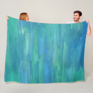 Mother Earth Abstract Watercolor Fleece Blanket