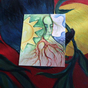 Mother Earth Gaia Goddess Holiday Postcard