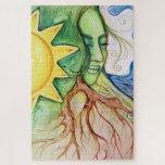 Mother Earth Gaia Goddess Jigsaw Puzzle<br><div class="desc">Mother Earth Gaia Goddess druid pagan paganism wicca driad</div>