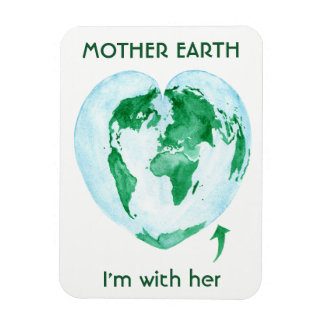 Mother Earth Magnet - I'm with Her Scientist Gift