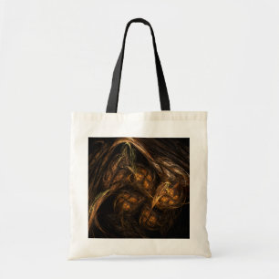 Mother Earth Modern Abstract Art Golden Fractal Tote Bag