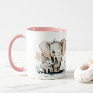 Mother Elephant and calf Mug