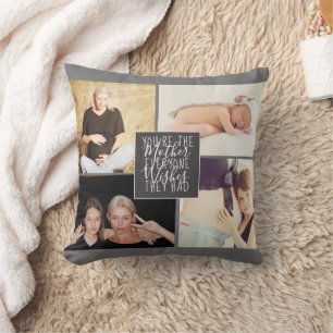 Mother Everyone Wishes they Had Grey Pink Photo Cushion
